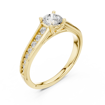 Classic Four-Prong Diamond Engagement Ring