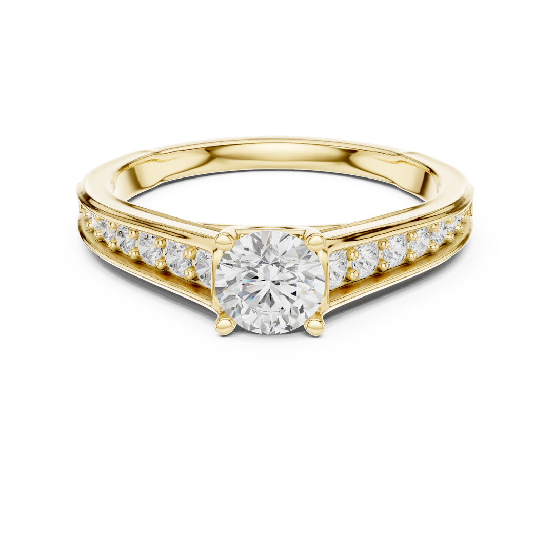 Classic Four-Prong Diamond Engagement Ring