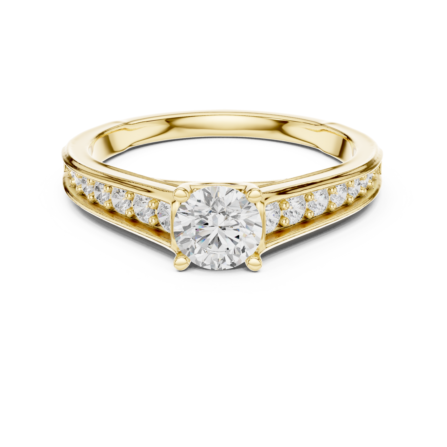 Classic Four-Prong Diamond Engagement Ring