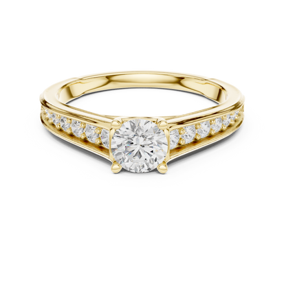 Classic Four-Prong Diamond Engagement Ring