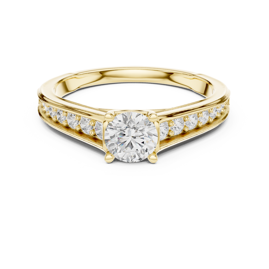 Classic Four-Prong Diamond Engagement Ring
