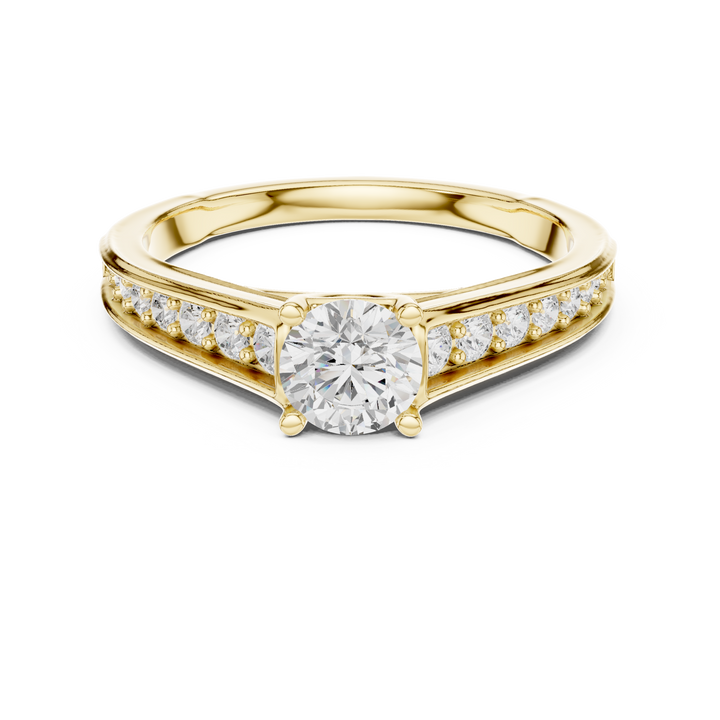 Classic Four-Prong Diamond Engagement Ring