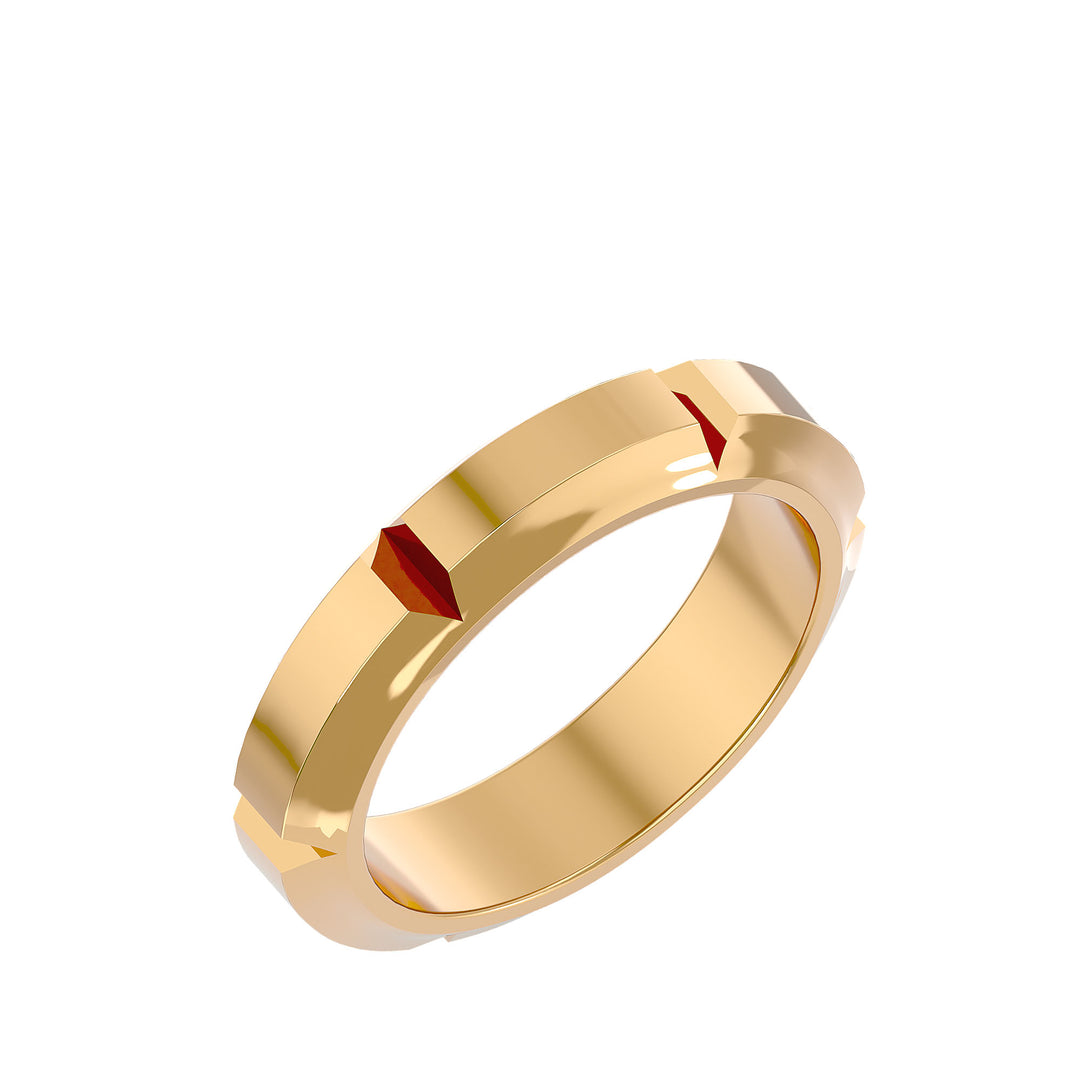 ASA Harris Solid Gold  Mens Wedding Band