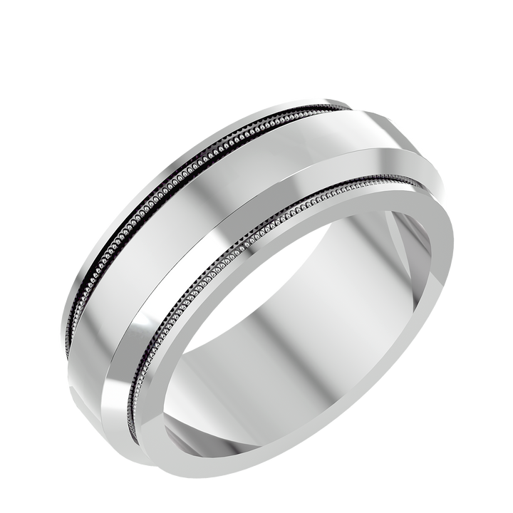 ASA Elias Solid Gold  Mens Wedding Band