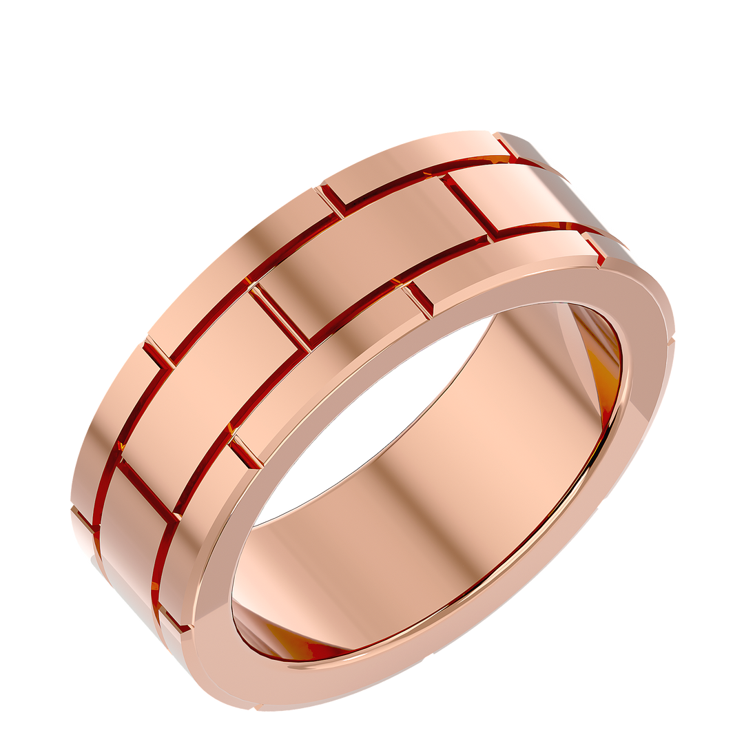 ASA Gabriel Solid Gold  Mens Wedding Band