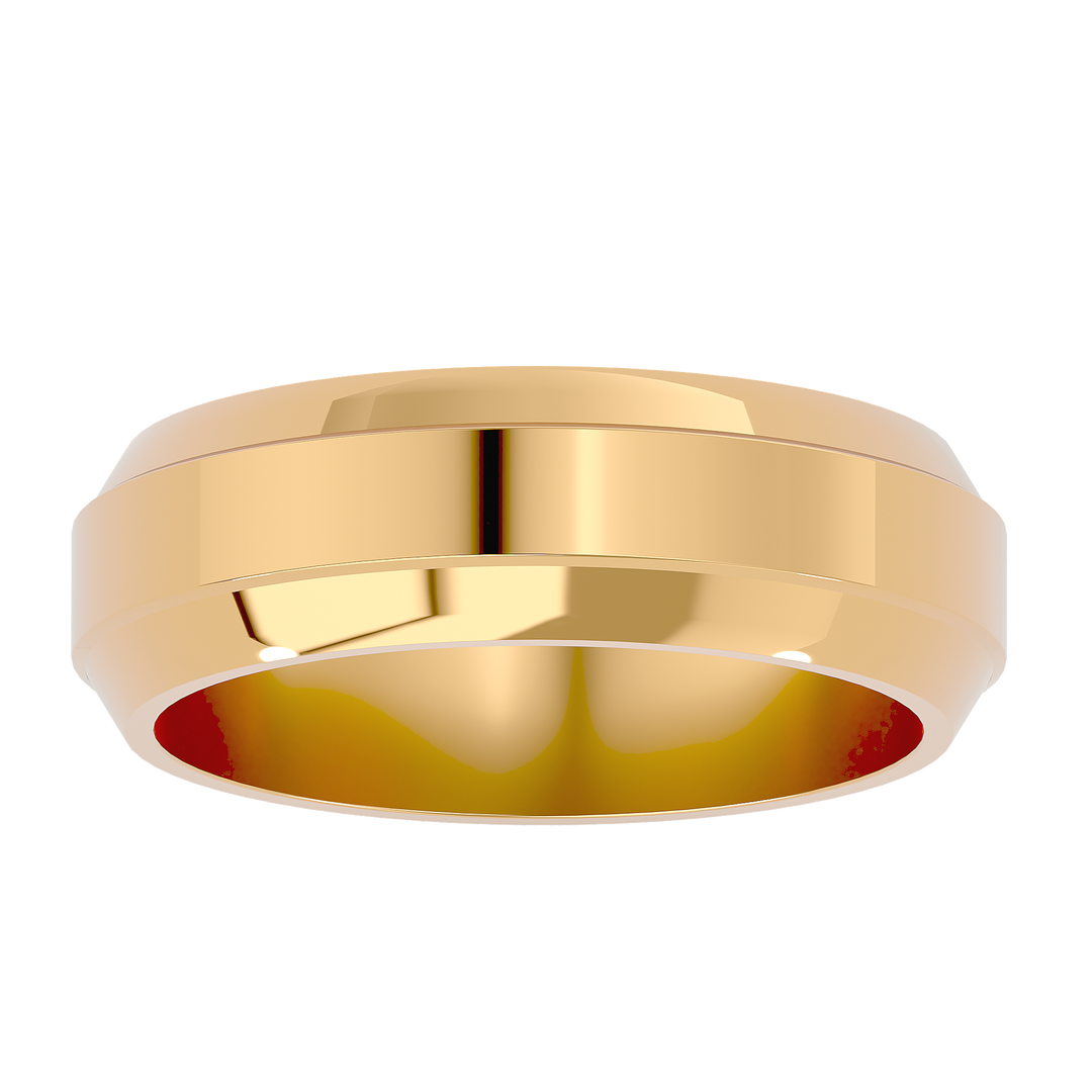 ASA Hudson Solid Gold  Mens Wedding Band