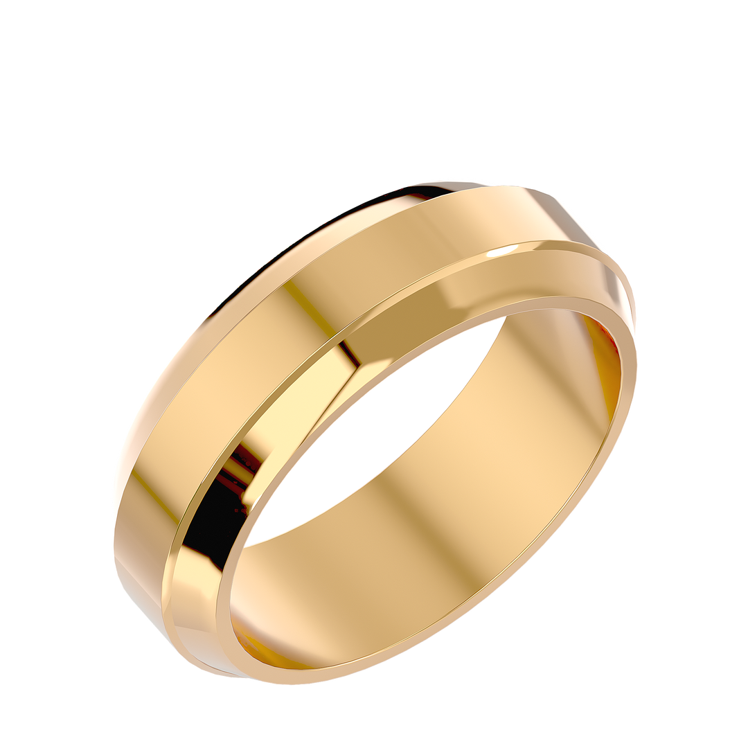 ASA Hudson Solid Gold  Mens Wedding Band