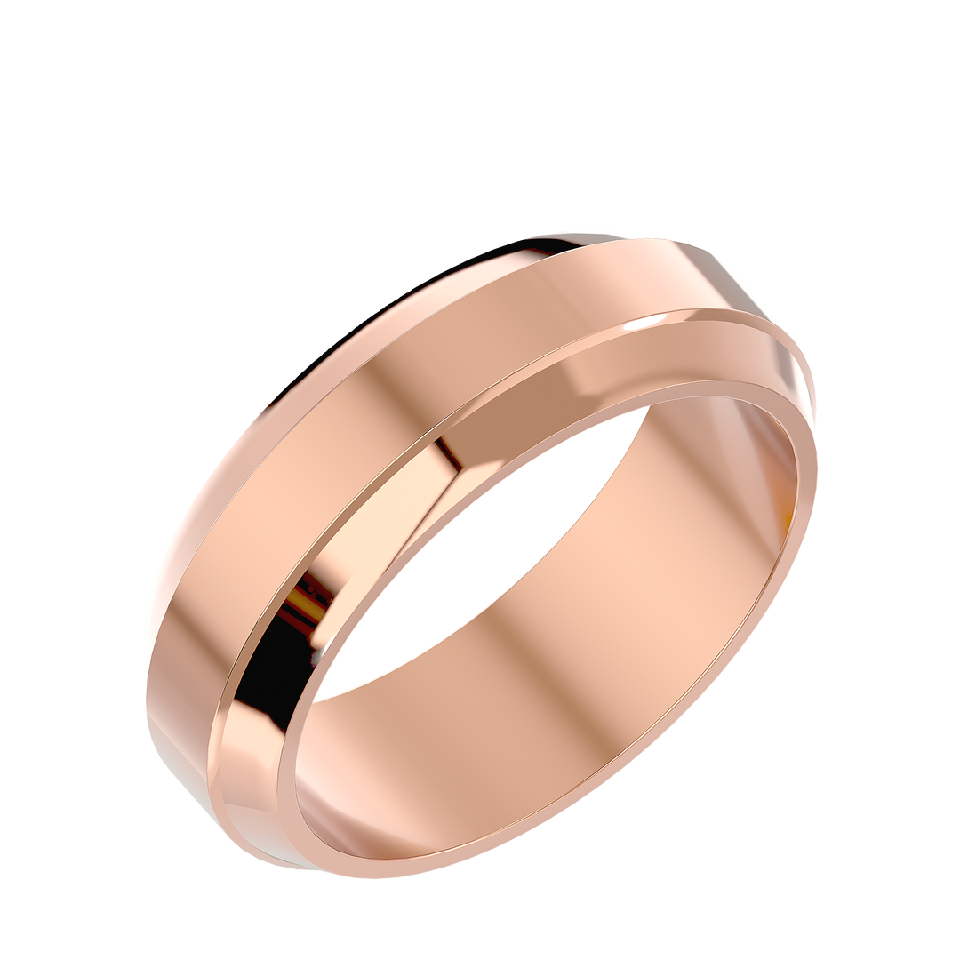 ASA Hudson Solid Gold  Mens Wedding Band