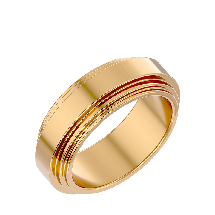 ASA Adrian Solid Gold  Mens Wedding Band