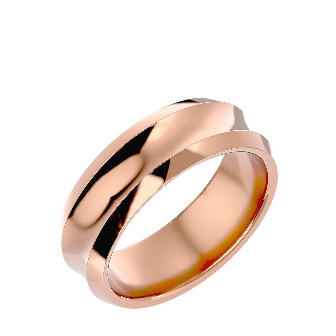 ASA Jose Solid Gold  Mens Wedding Band