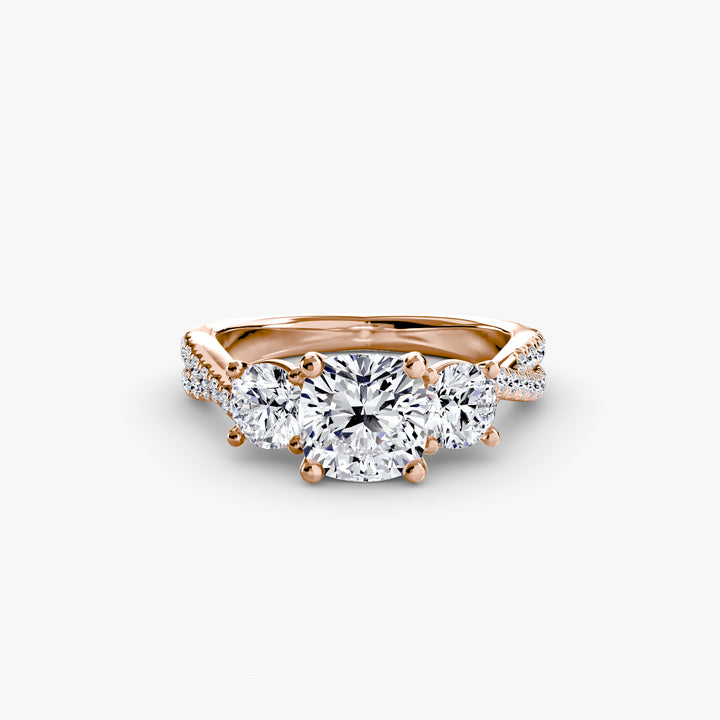 Three-Stone with Pavé Band 2