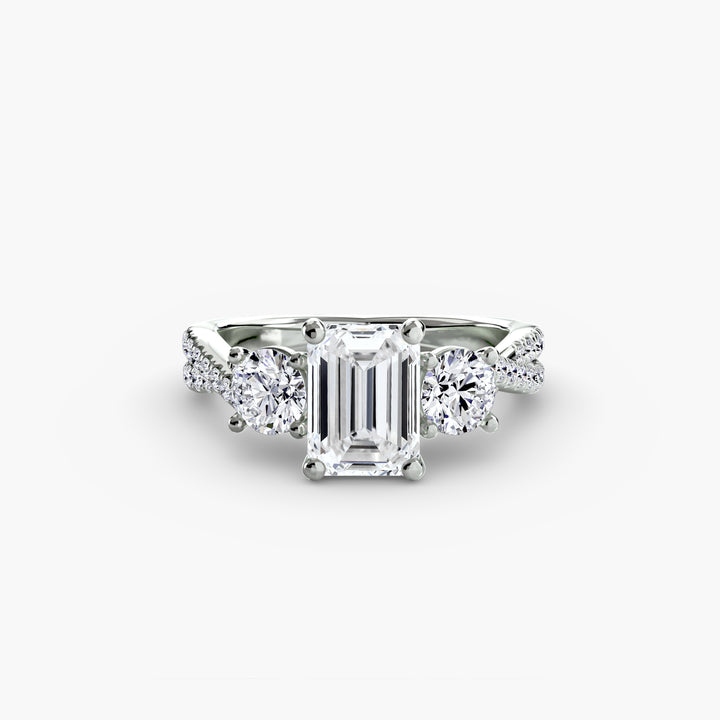 Three-Stone with Pavé Band 2