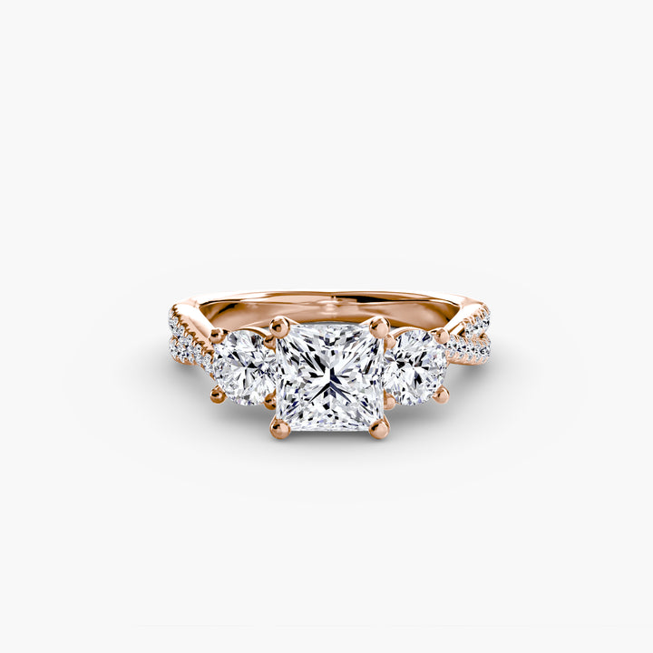 Three-Stone with Pavé Band 2