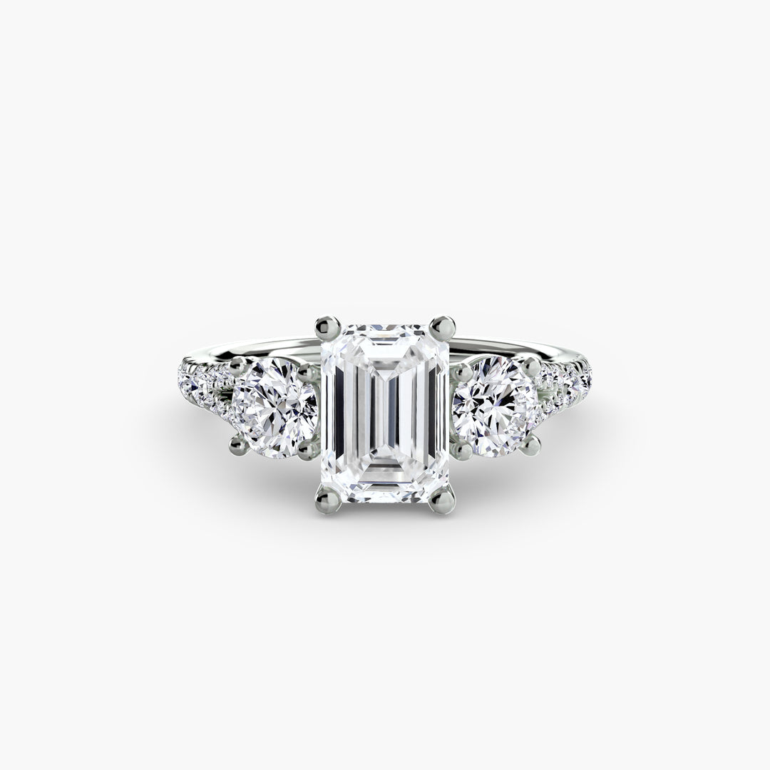 Three-Stone with Pavé Band 3
