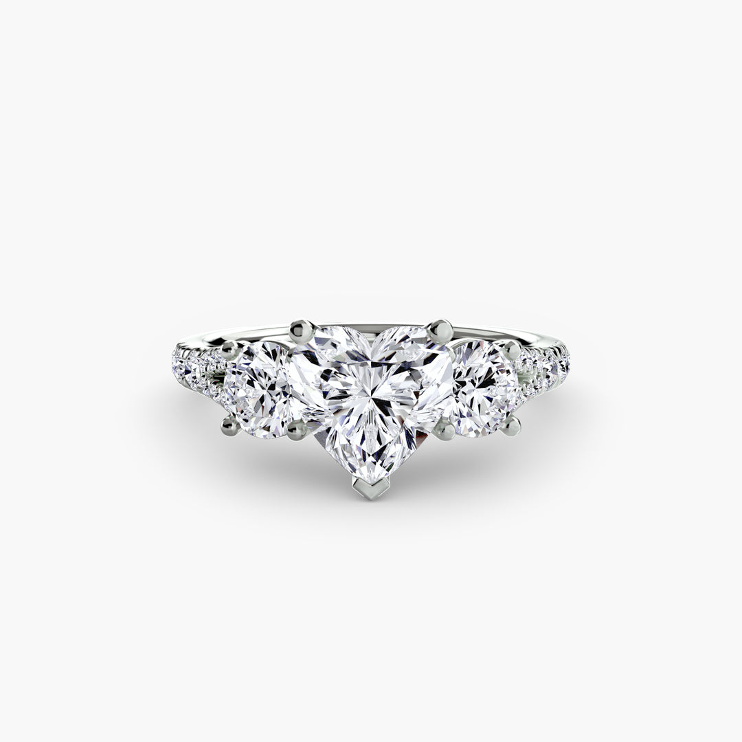 Three-Stone with Pavé Band 3