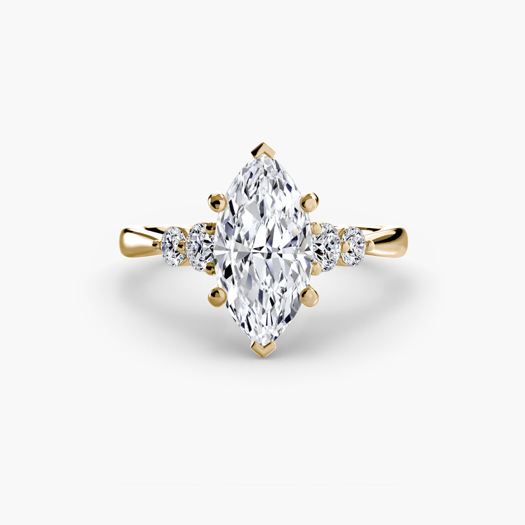 Solitaire with Shoulder Accents 2