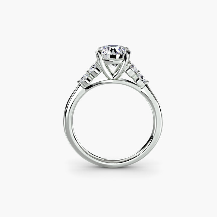 Solitaire with Shoulder Accents 2