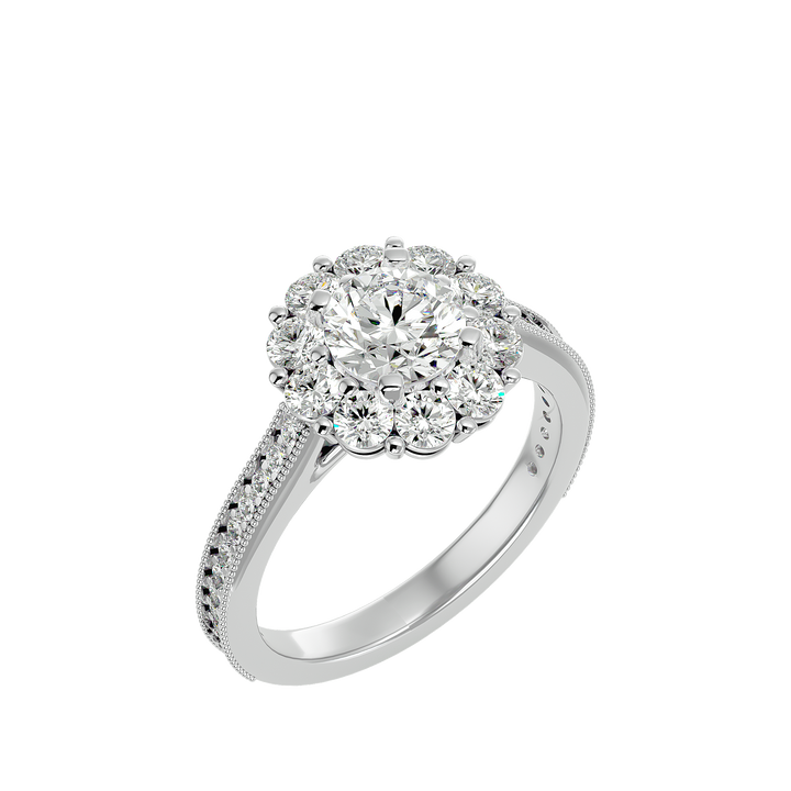ASA Emmanuella Diamond Halo Ring