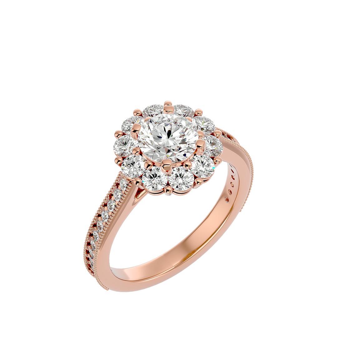 ASA Emmanuella Diamond Halo Ring