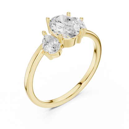 Solenne Three-Stone Harmony Ring