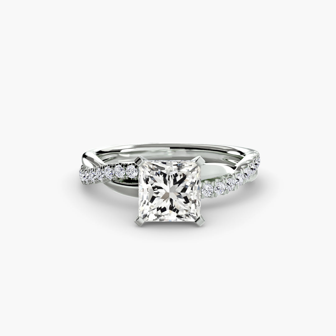 The Emerald Twist Pavé Ring