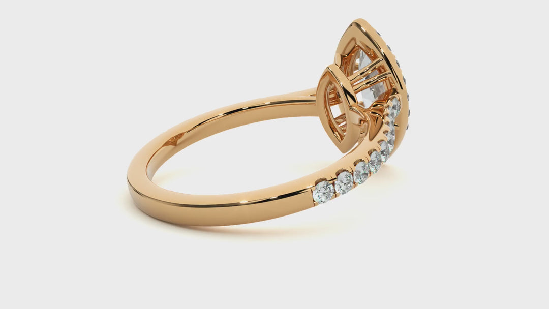ASA Aurelia Diamond Halo Ring