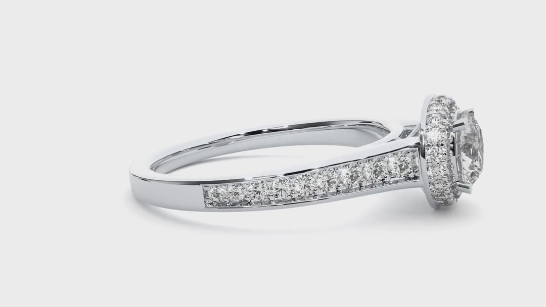 ASA Jemima Diamond Halo Ring