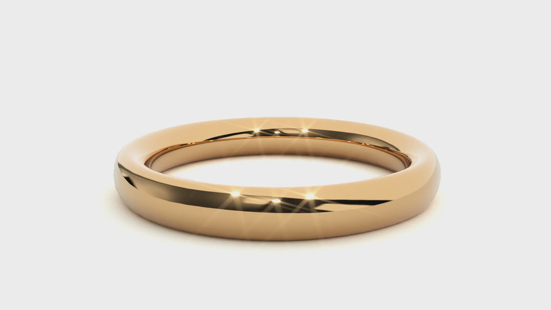 ASA Ari Solid Gold  Mens Wedding Band